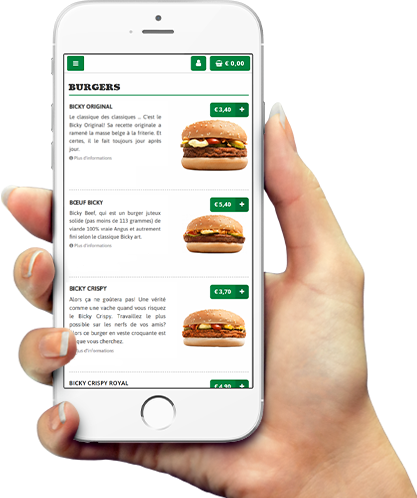 Exemple de notre application sur smartphone